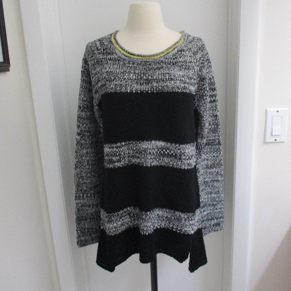 Pink.Rose Black & Grey Tunic Sweater